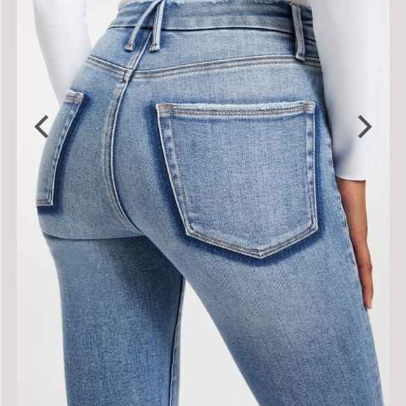 GOOD AMERICAN GOOD LEGS SHADOW POCKETS INDIGO006 High Waisted jeans size 6 / 28 - Picture 6 of 9